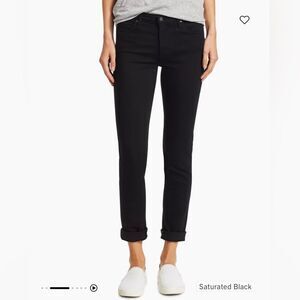 AG‎ Adriano Goldschmied The Prima Mid-Rise Stretch Cigarette Jean Black Size 27R